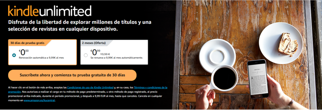 image-3-1024x350 Kindle Unlimited gratis: Cómo conseguir 30 días gratis y lectura sin límites